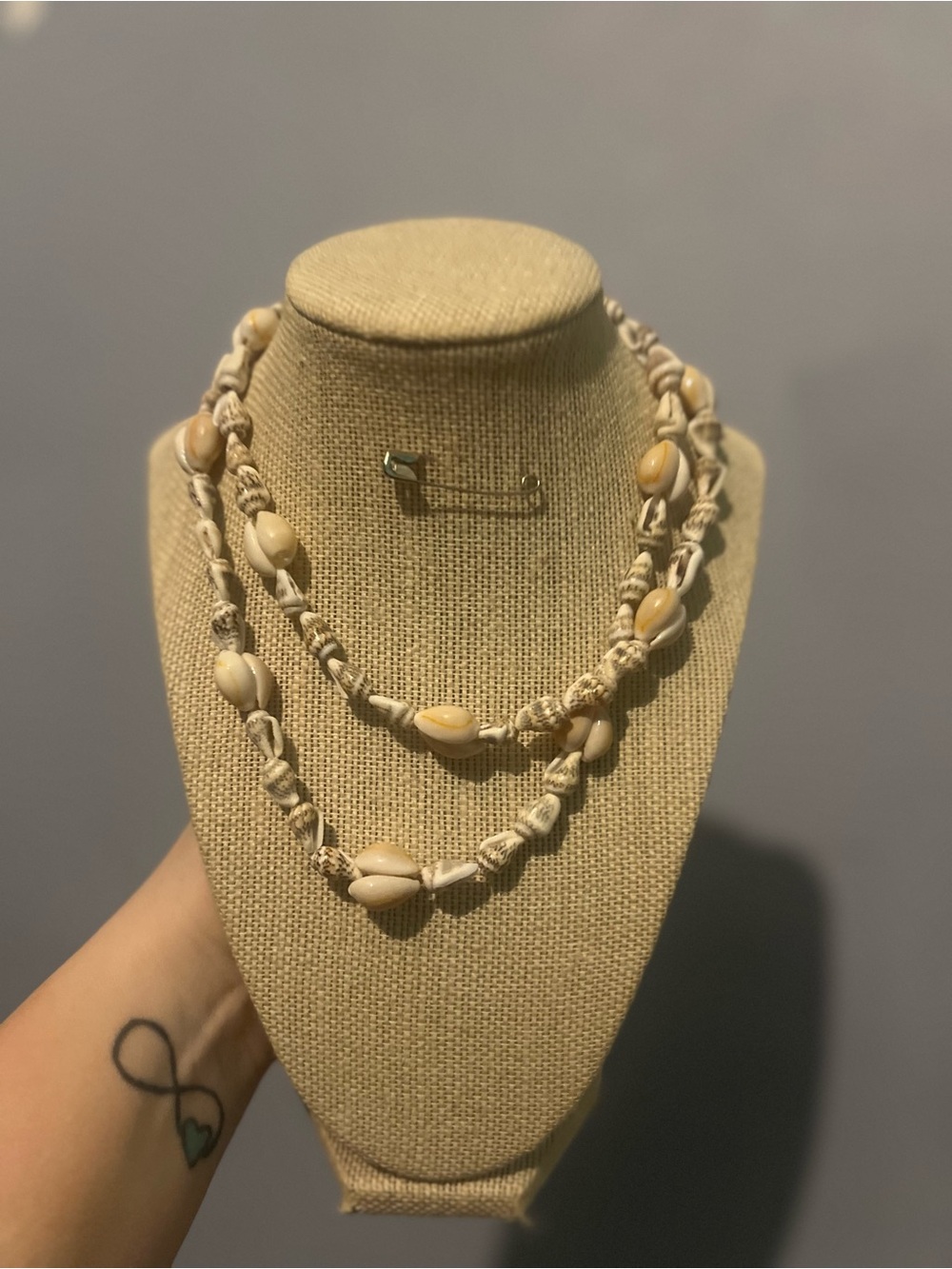 Beige Cowrie Shell Necklace